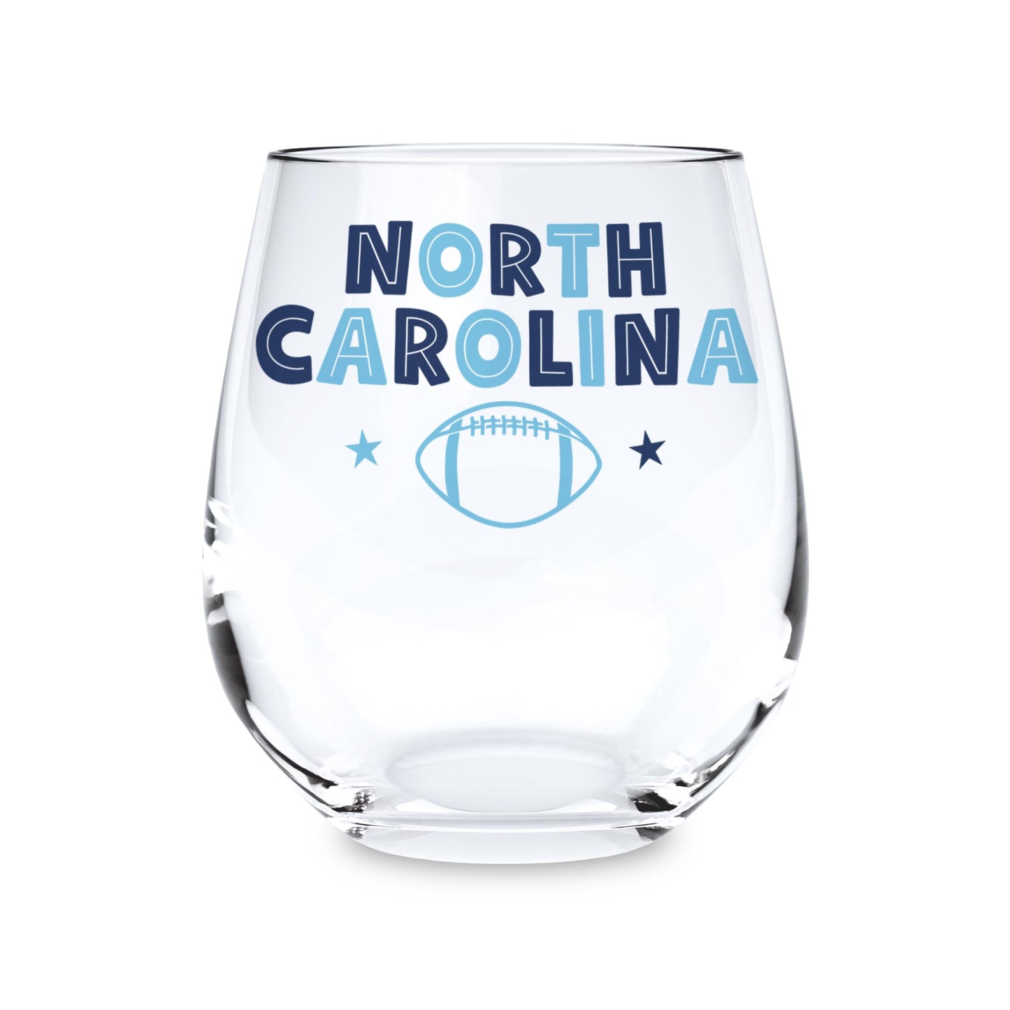 15oz Stemless Wine Glass-L+L Game Day Stars -0
