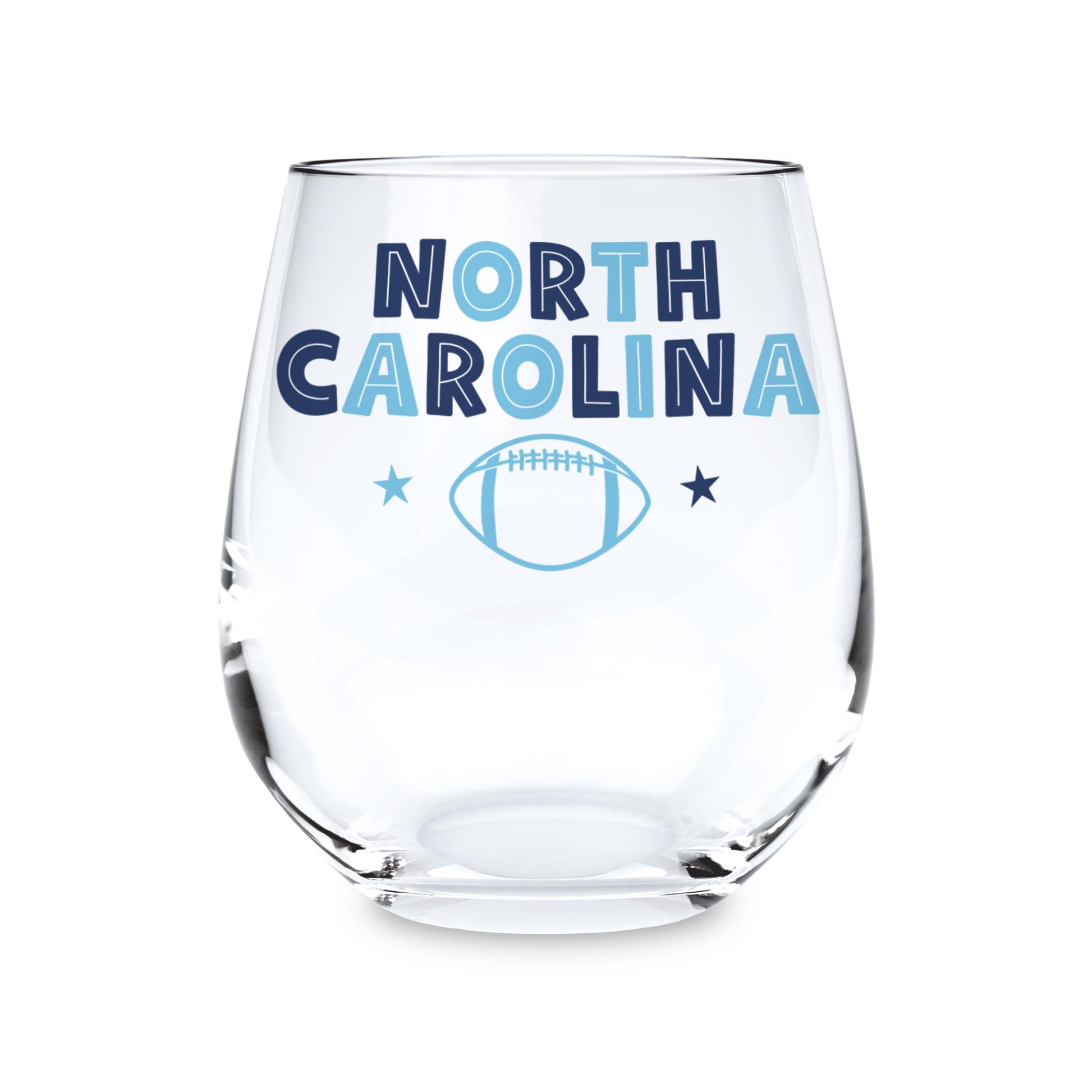 15oz Stemless Wine Glass-L+L Game Day Stars -0