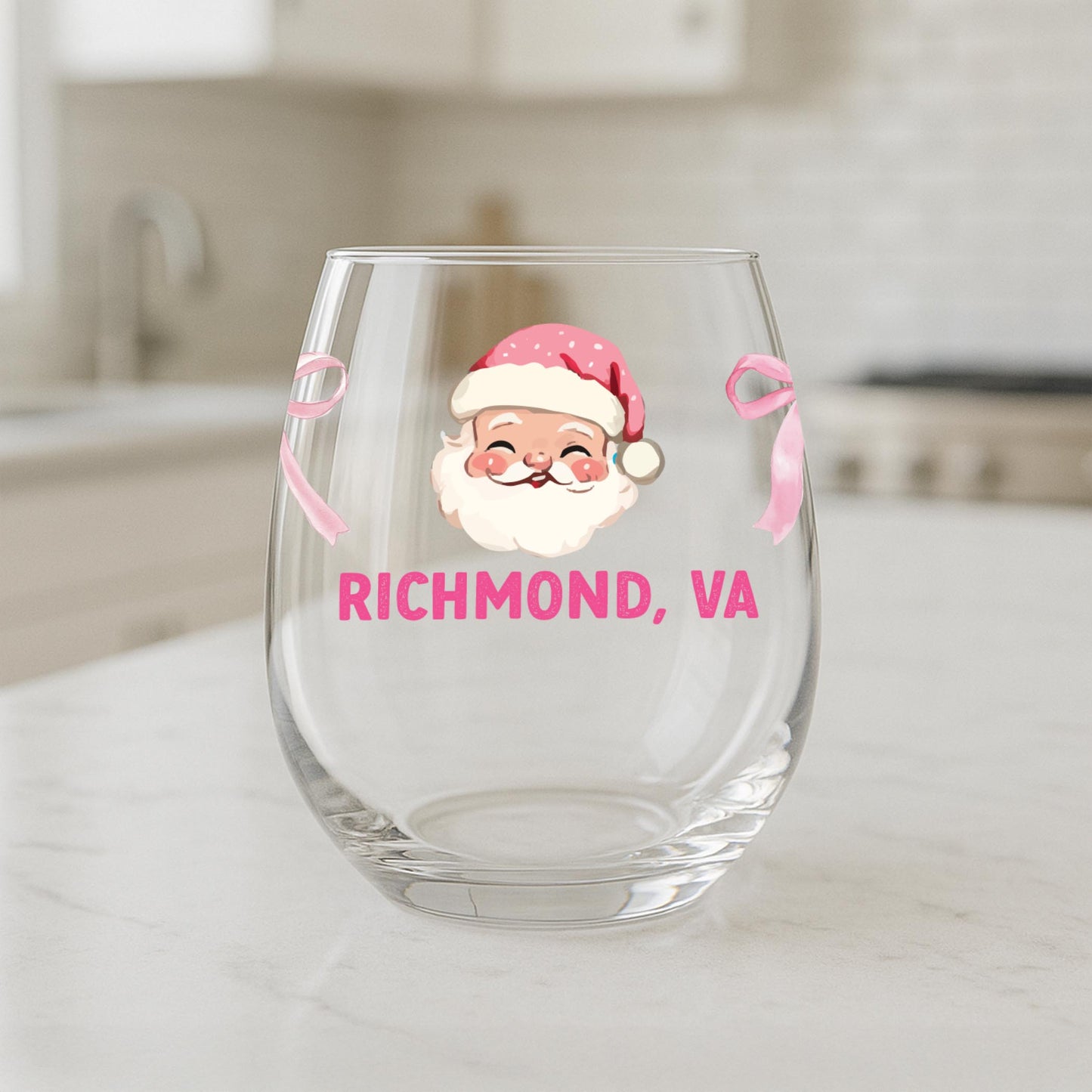 15oz Stemless Wine Glass-Love+Local Blush & Baubles - A Grand Millennial Christmas -1