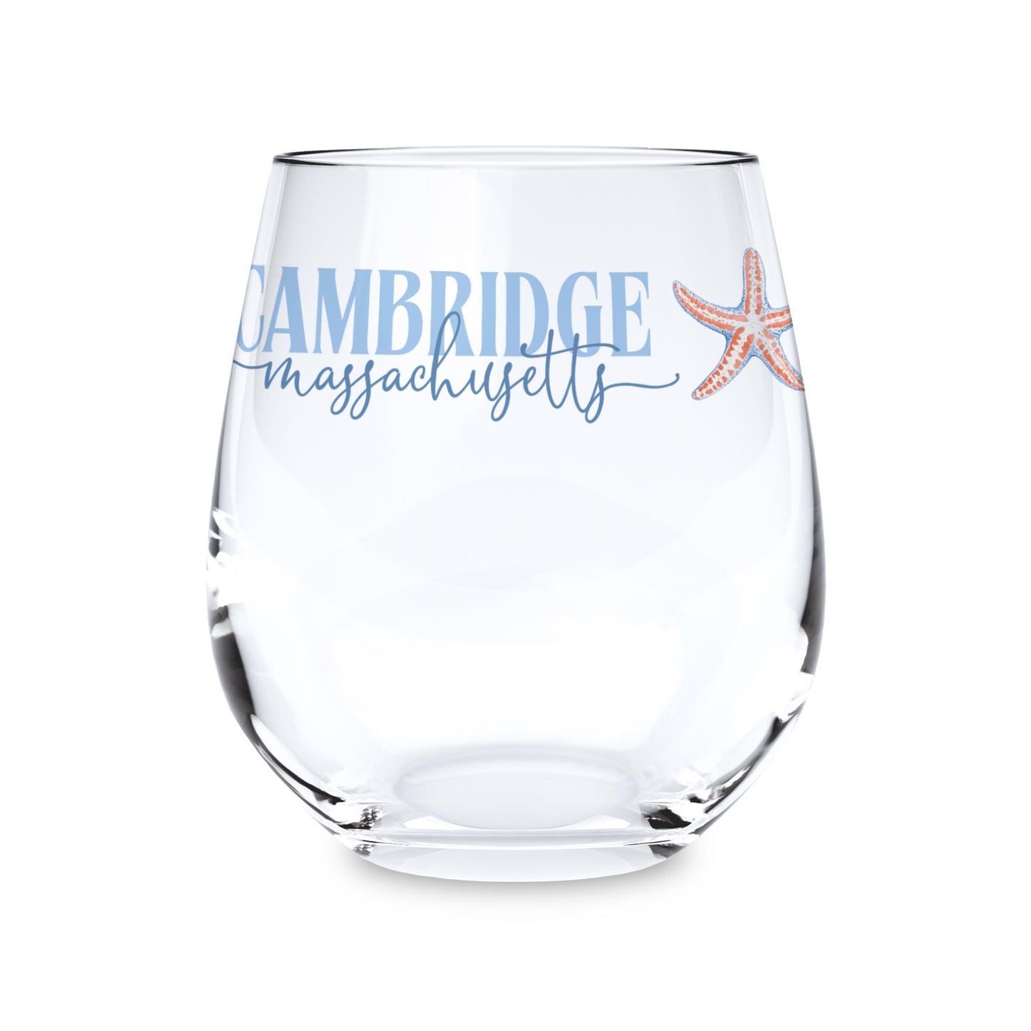15oz Stemless Wine Glass-Love+Local New England Tides -0