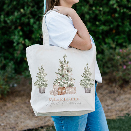 Canvas Tote Bag - Crystal Cottage Tree Love+Local