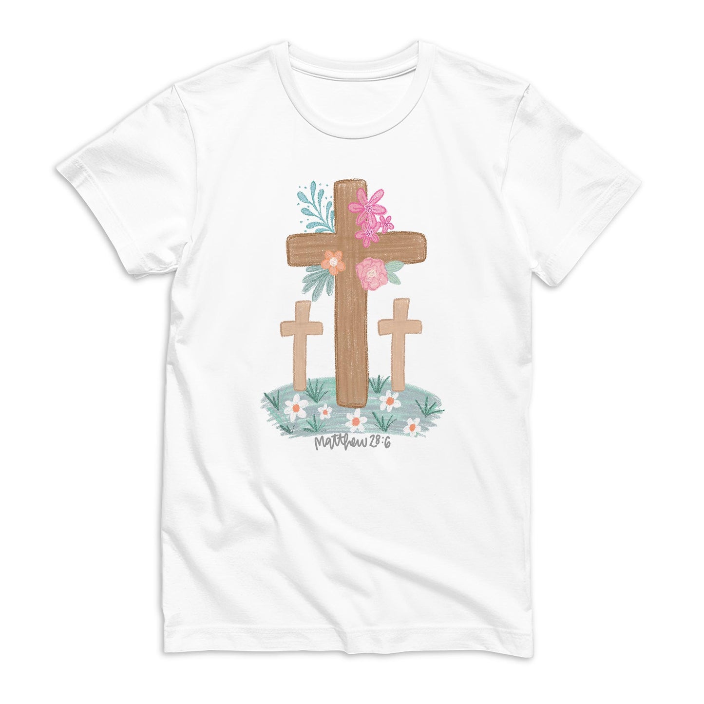 Bella Canvas T-Shirt White-Adultcrossshirt -0