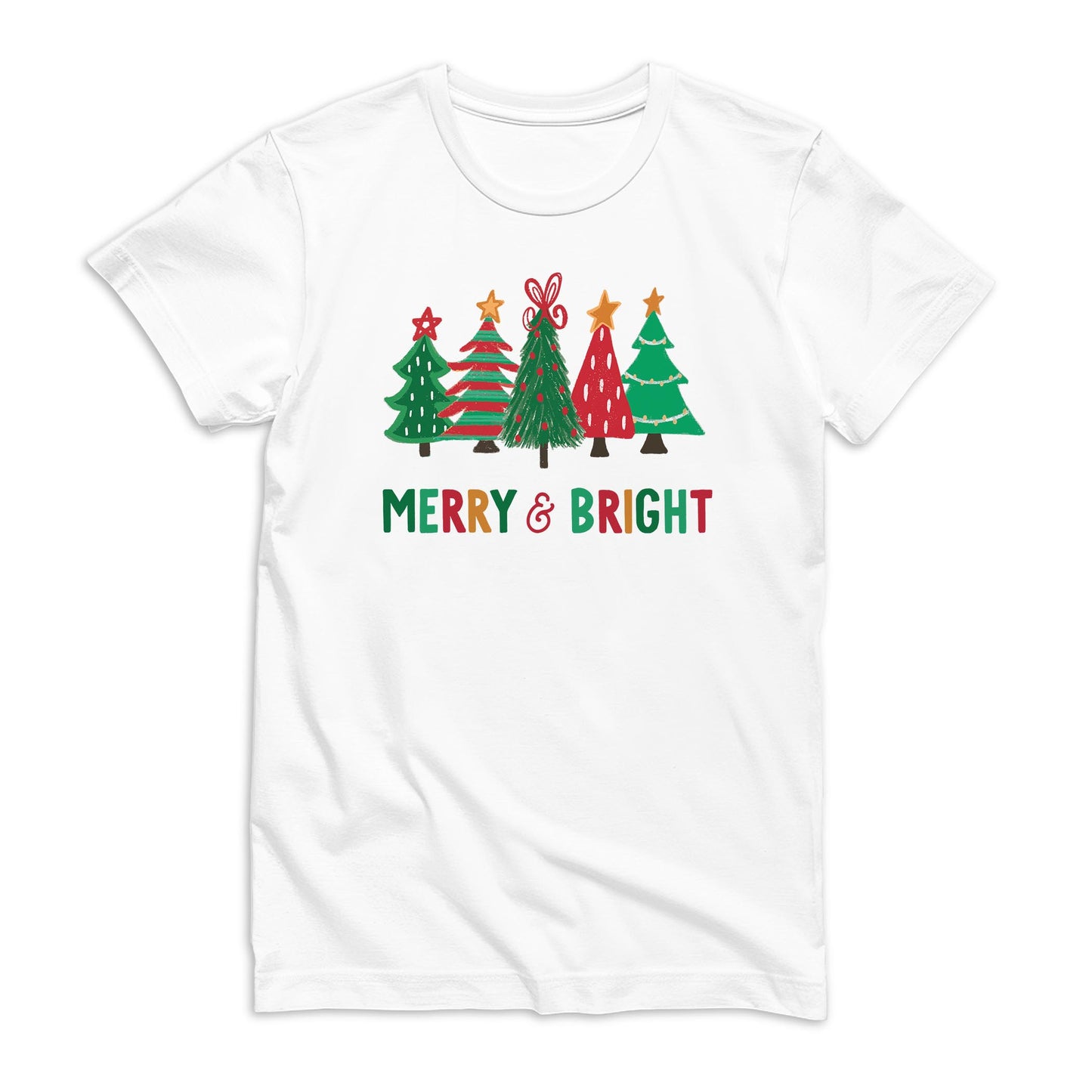 Bella Canvas T-Shirt White-Whimsy Wonderland Traditional Merry & Bright