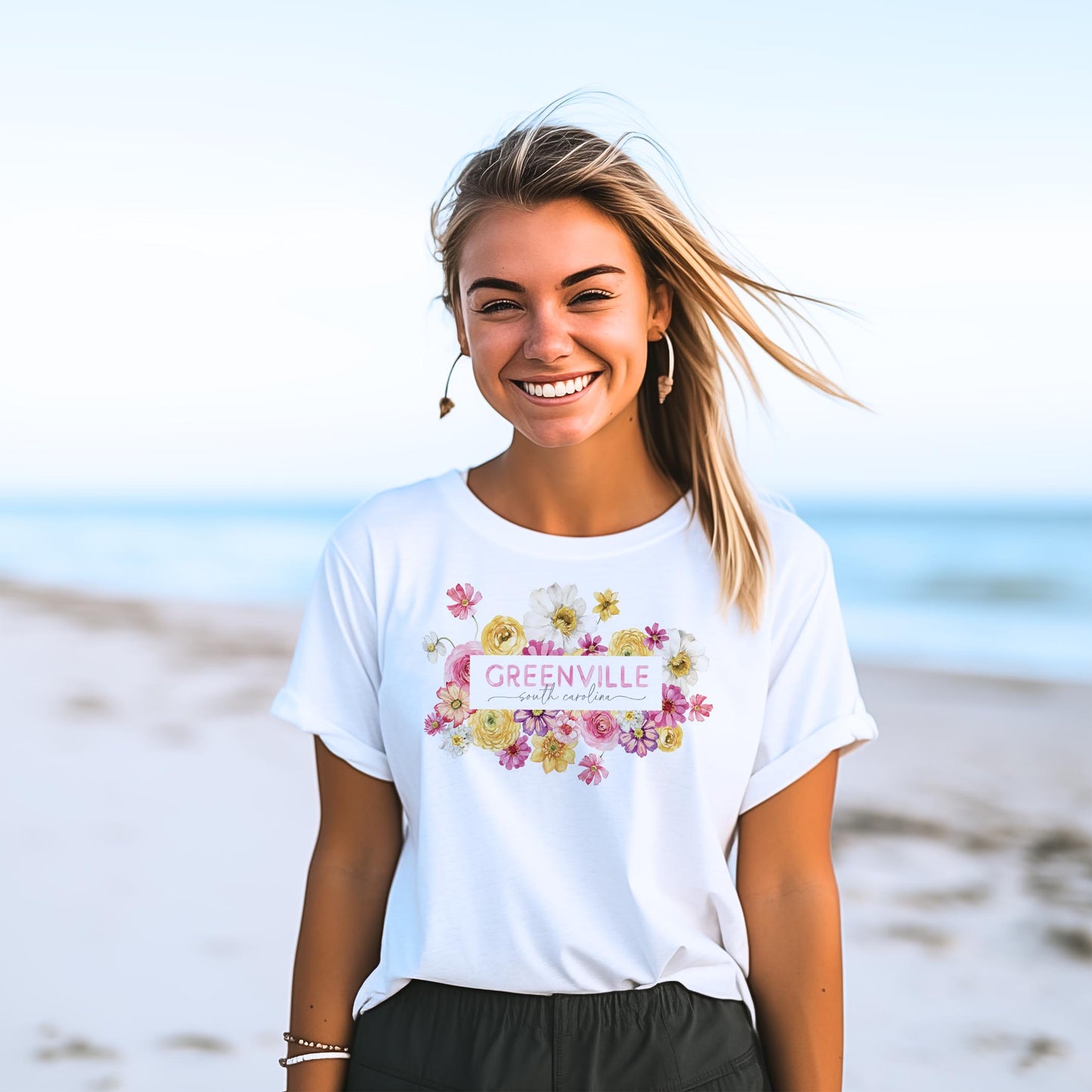 Bella Canvas T-Shirt White-Love+Local Fantasy Garden -2
