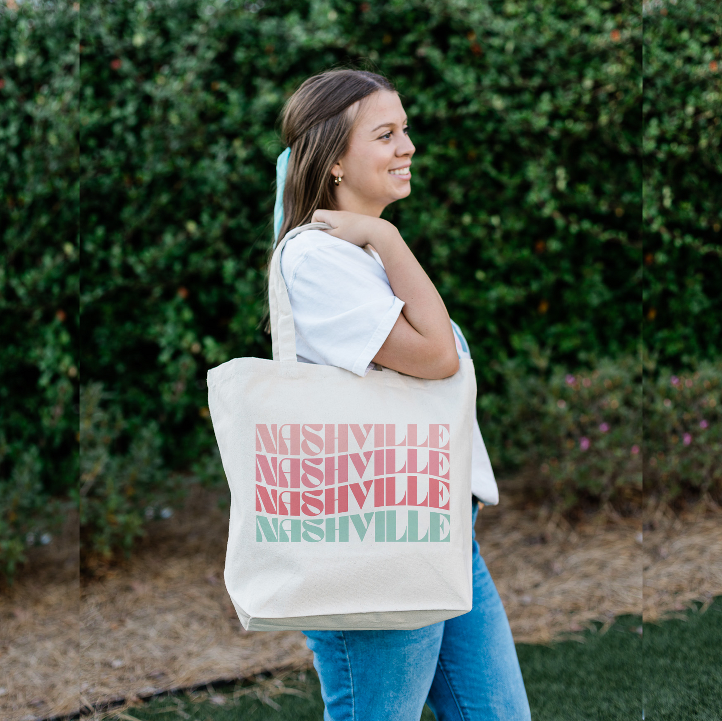 Canvas Tote Bag - Retro Wave Local