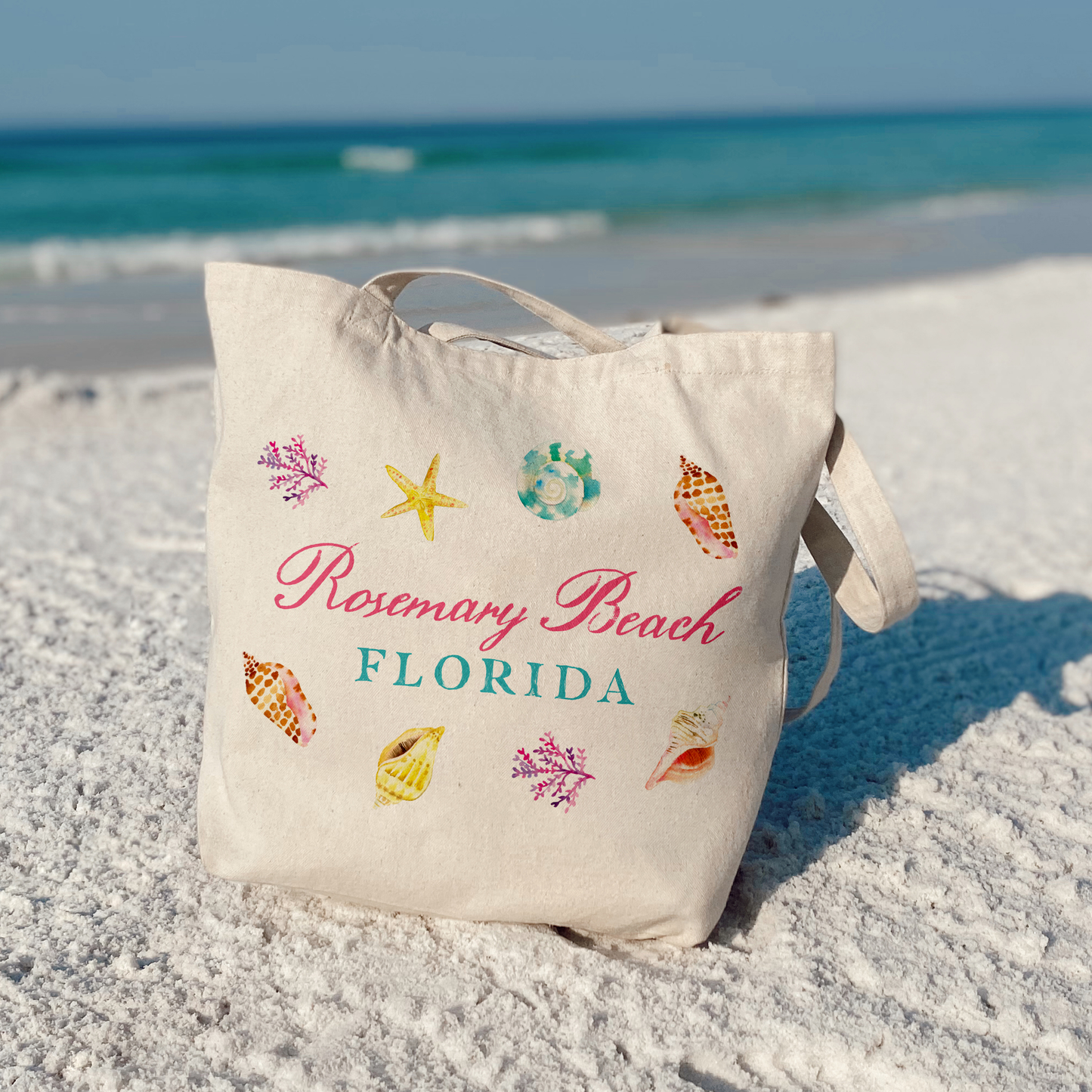 Love+Local Canvas Tote Bag | Shells & Shoreline