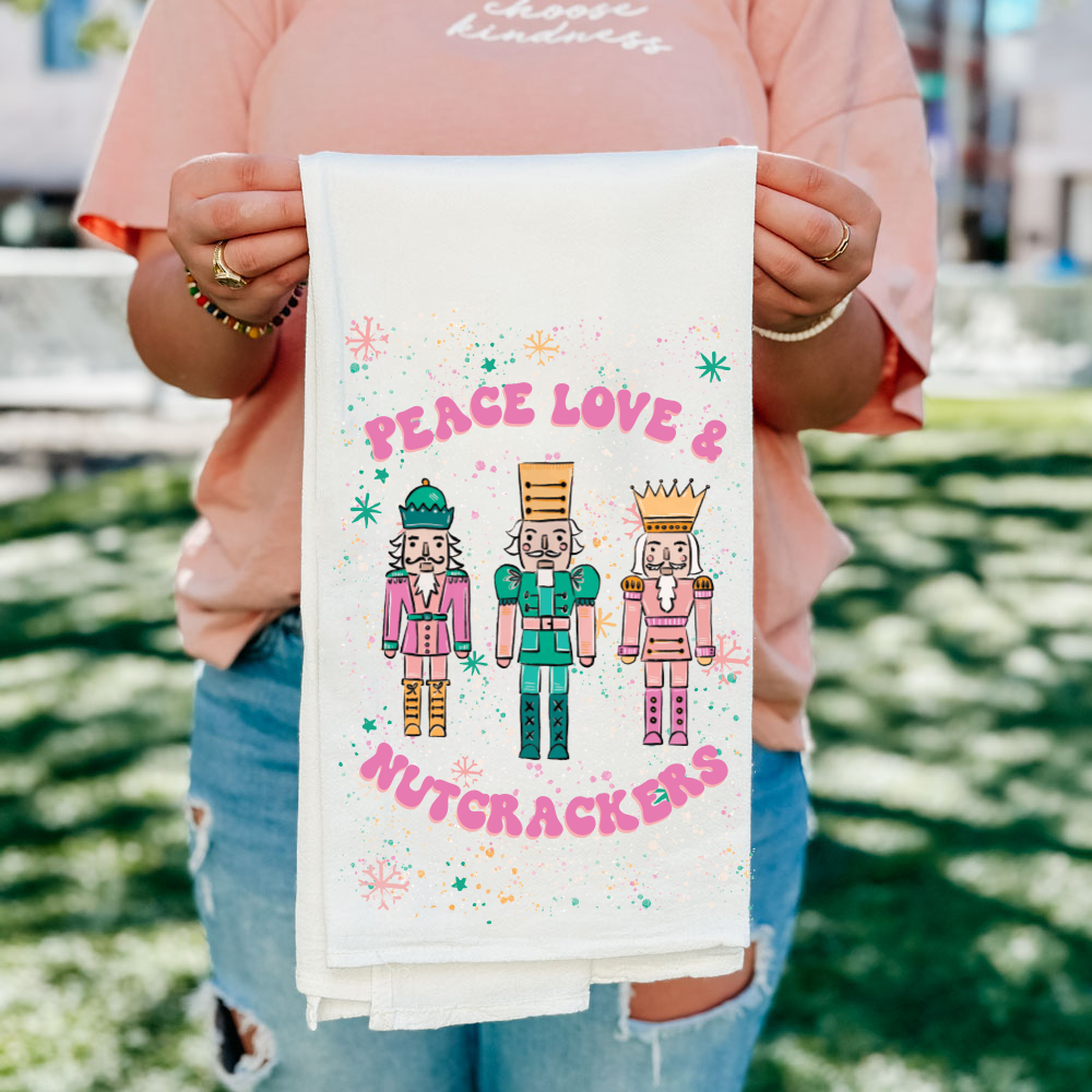 Confetti Nutcracker Cotton Tea Towel | Peace Love Nutcrackers