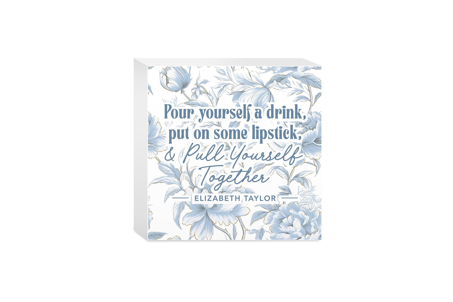 5x5 Wood Block-Chinoiserie Chic Pull Yourself Together