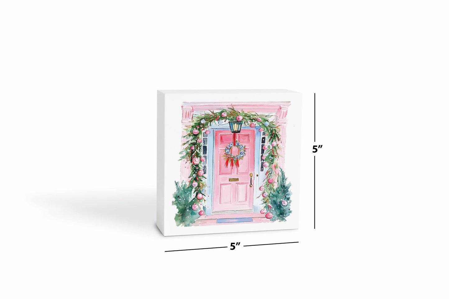 5x5 Wood Block-Blush & Baubles - A Grand Millennial Christmas -6