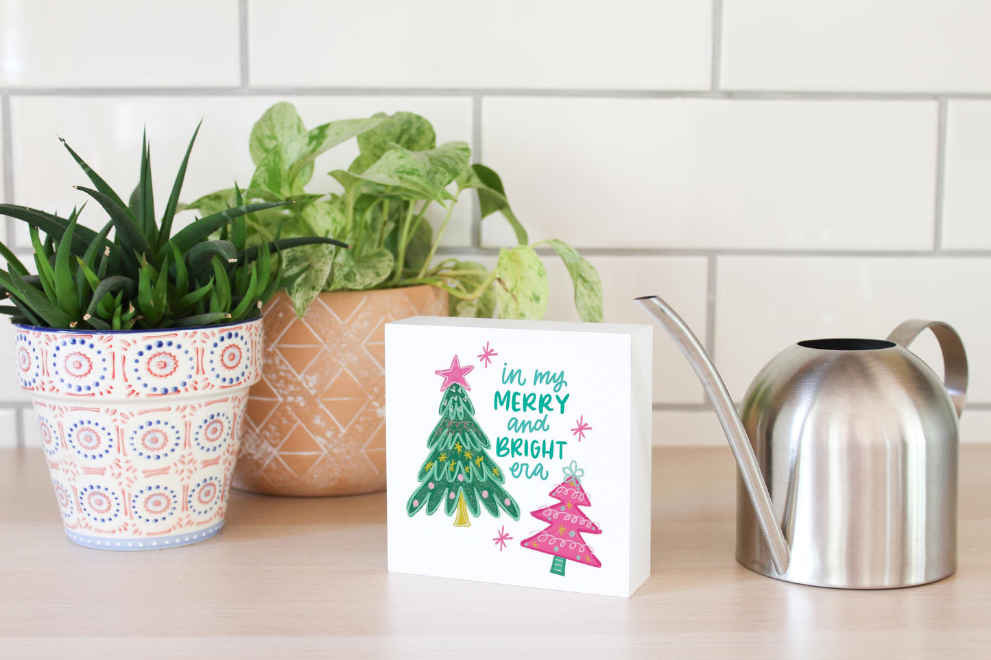 5x5 Wood Block-In My Merry & Bright Era