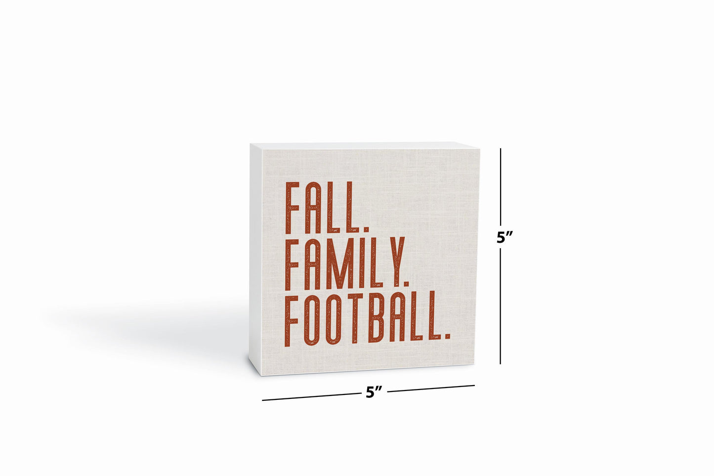 5x5 Wood Block-Fall Family Football Canvas