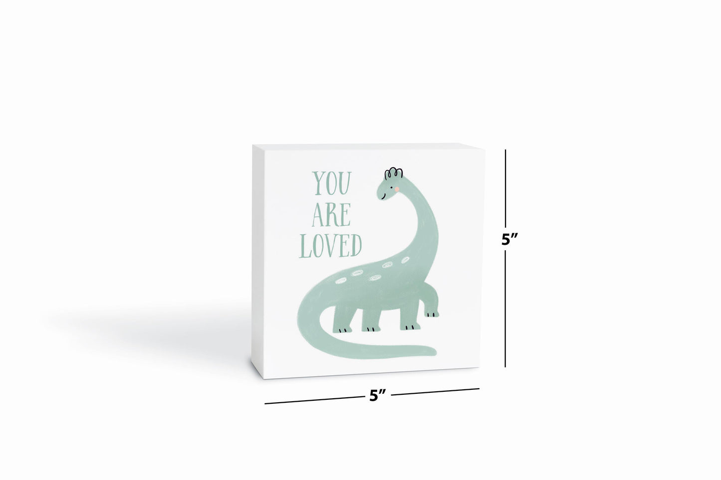 5x5 Wood Block-Dinosaur Nursery You Are Loved -6