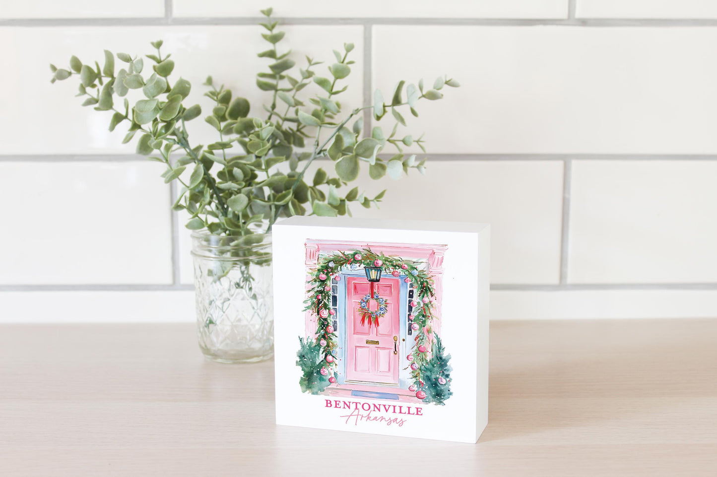 5x5 Wood Block-Love+Local Blush & Baubles - A Grand Millennial Christmas -2