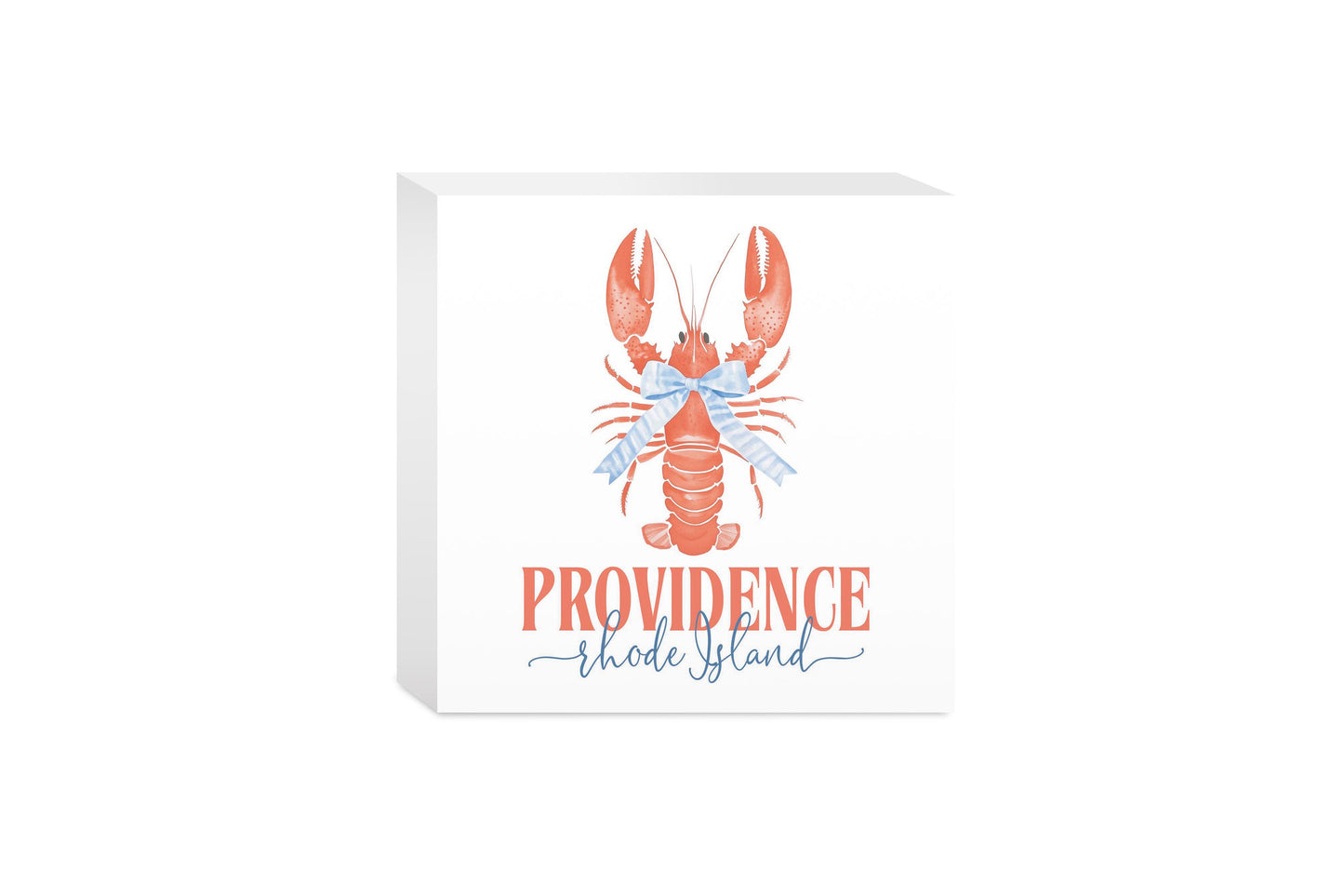 5x5 Wood Block-Love+Local New England Tides -0