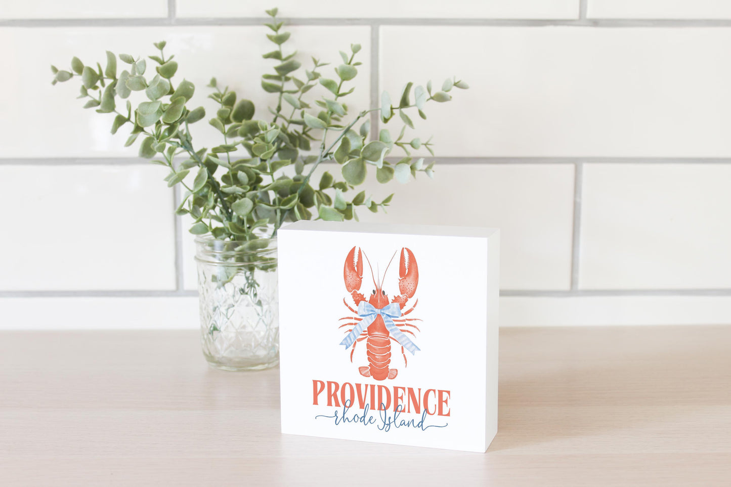 5x5 Wood Block-Love+Local New England Tides -2