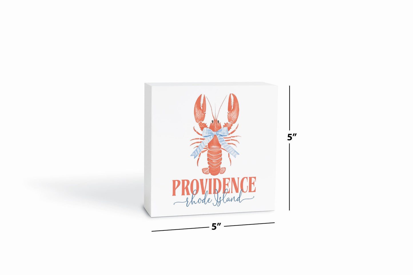 5x5 Wood Block-Love+Local New England Tides -6