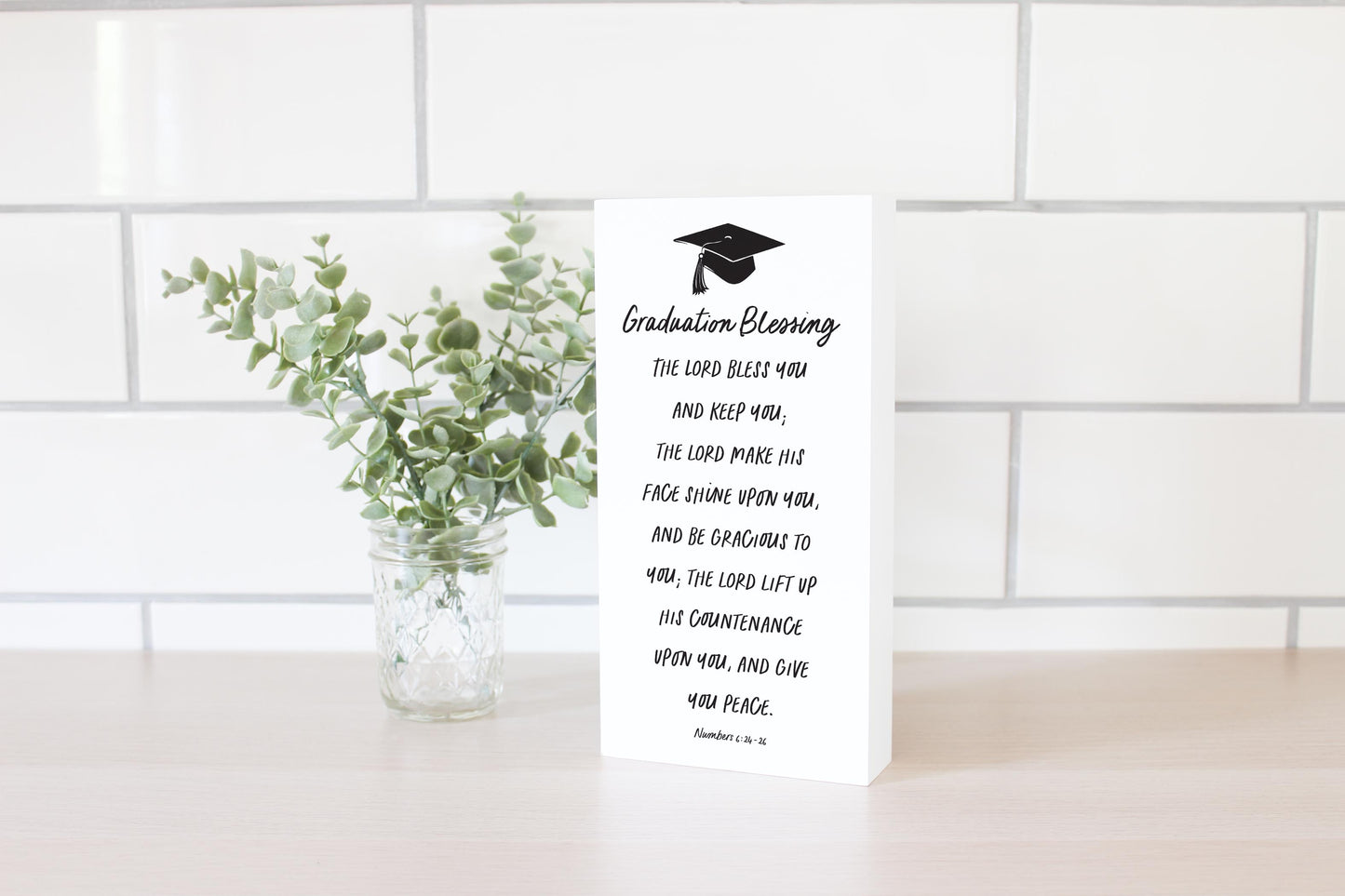 5x10 Wood Block-Graduation Blessing -2