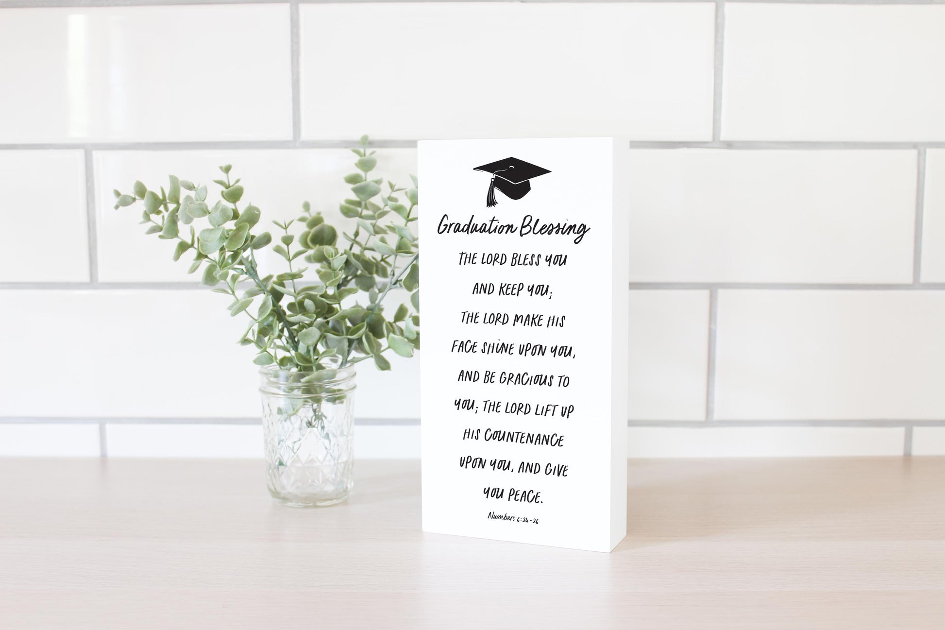 5x10 Wood Block-Graduation Blessing -2