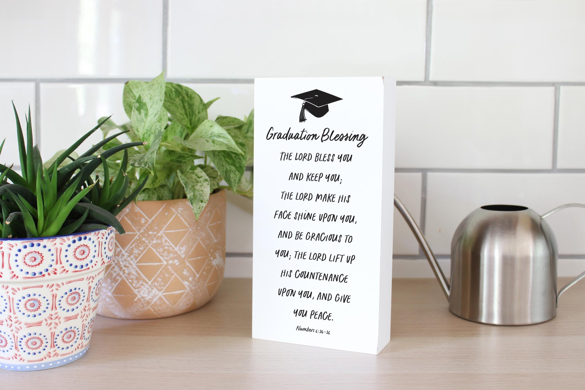 5x10 Wood Block-Graduation Blessing -4