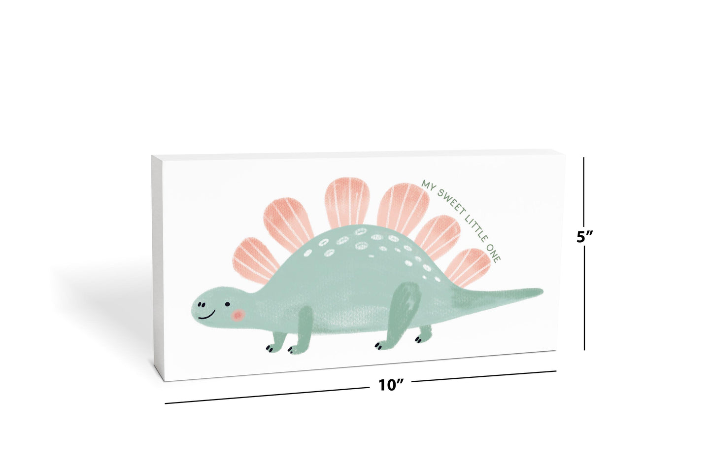 5x10 Wood Block Horizontal-Dinosaur Nursery My Sweet Little One -6
