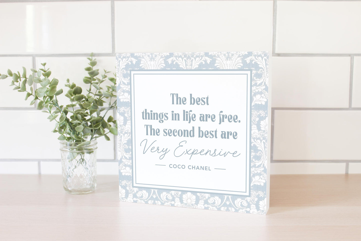 10x10 Wood Block-Chinoiserie Chic The Best Things In Life