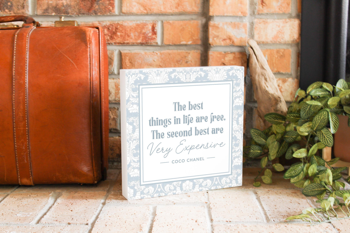10x10 Wood Block-Chinoiserie Chic The Best Things In Life