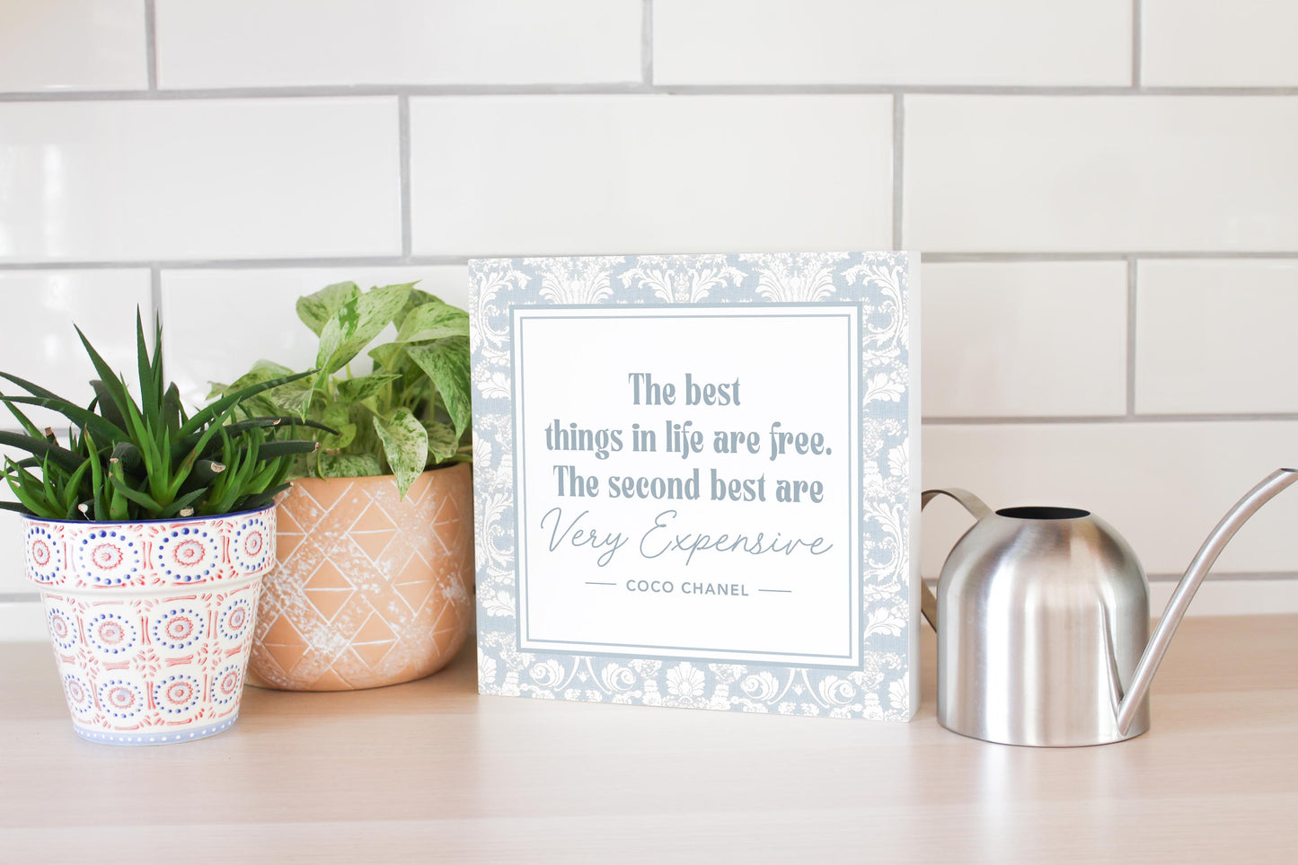 10x10 Wood Block-Chinoiserie Chic The Best Things In Life