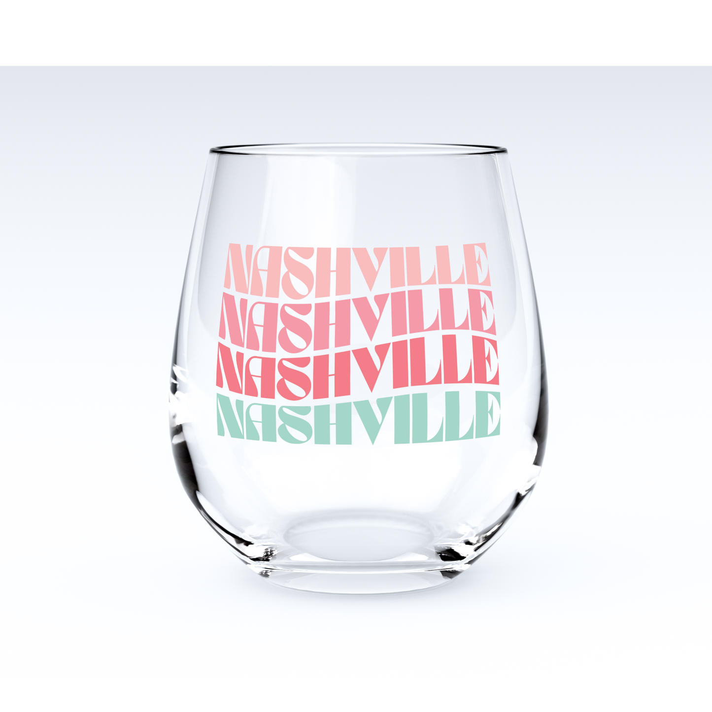 15oz. Stemless Wine Glass - Retro Wave Local