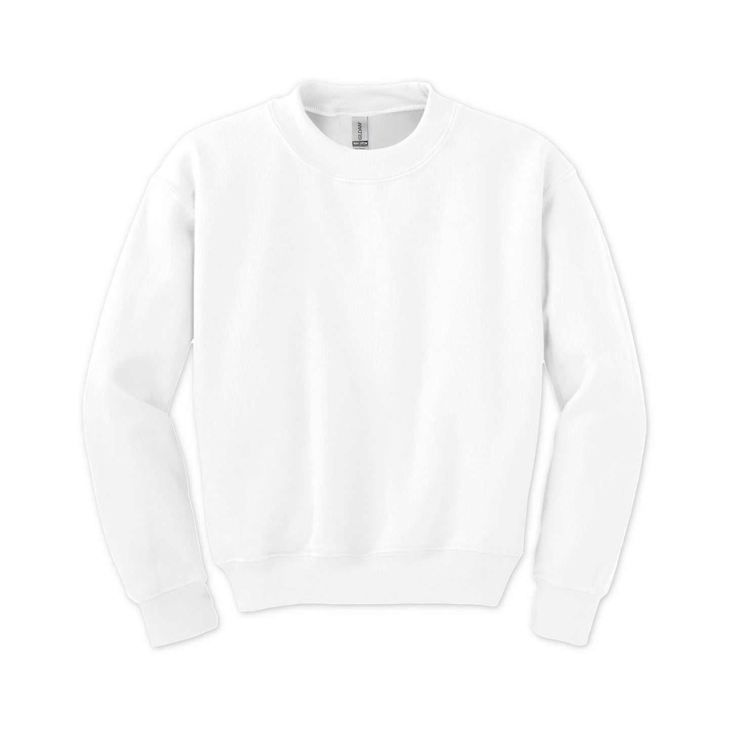 XL Custom Gildan Youth Crewneck White