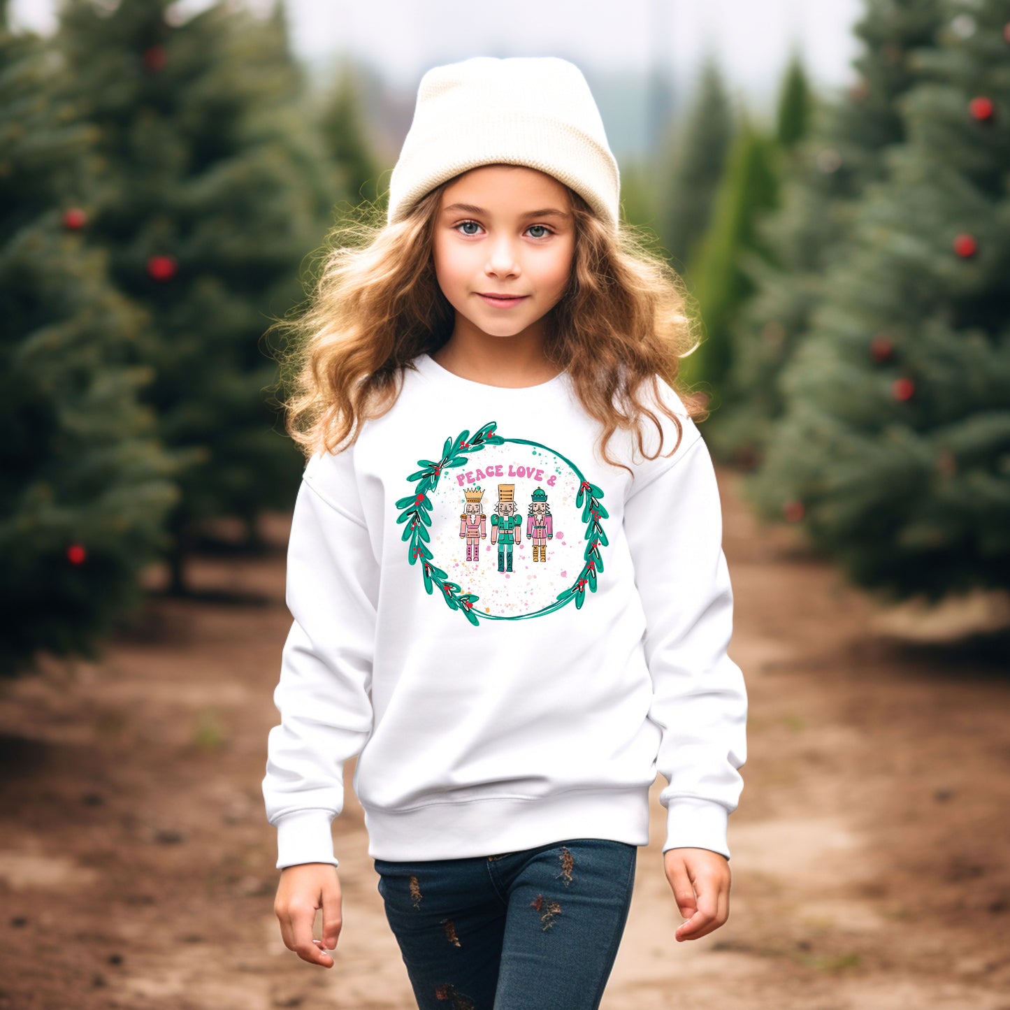 Confetti Nutcracker Youth Graphic Sweatshirt | Peace Love Nutcrackers