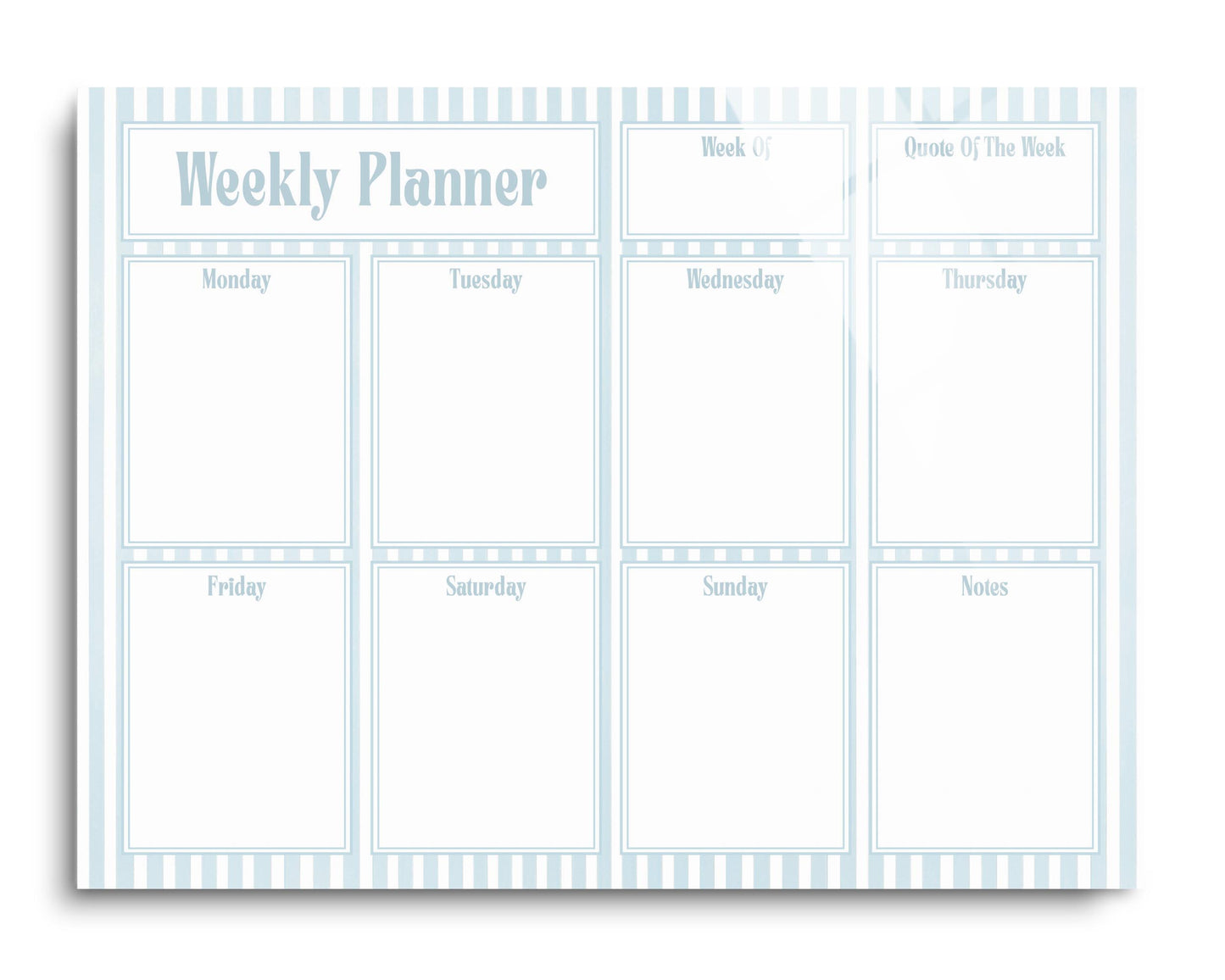 Chinoiserie Chic Weekly Planner Stripe