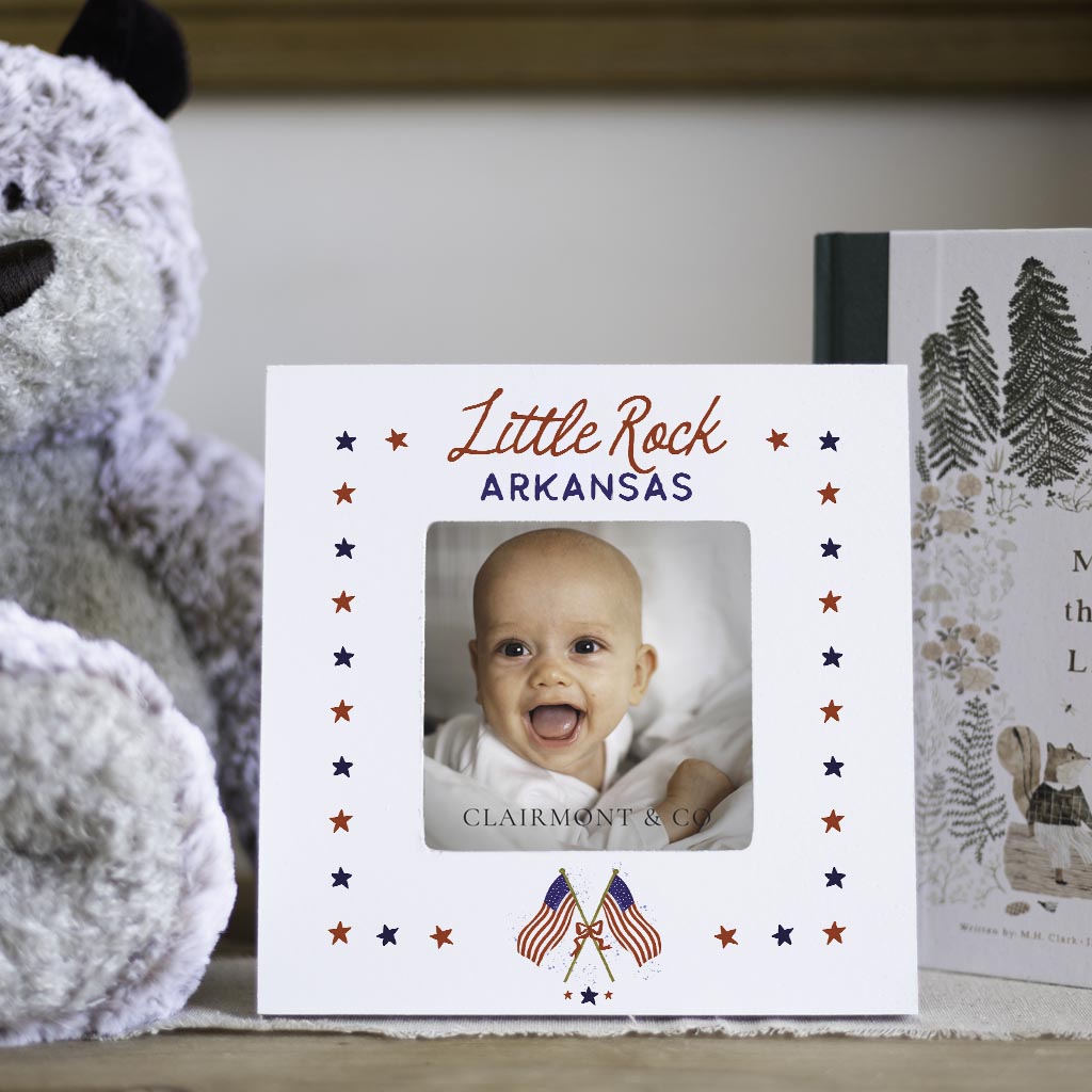 Love+Local 4x4 Picture Frame | American Summer Stars & Flags