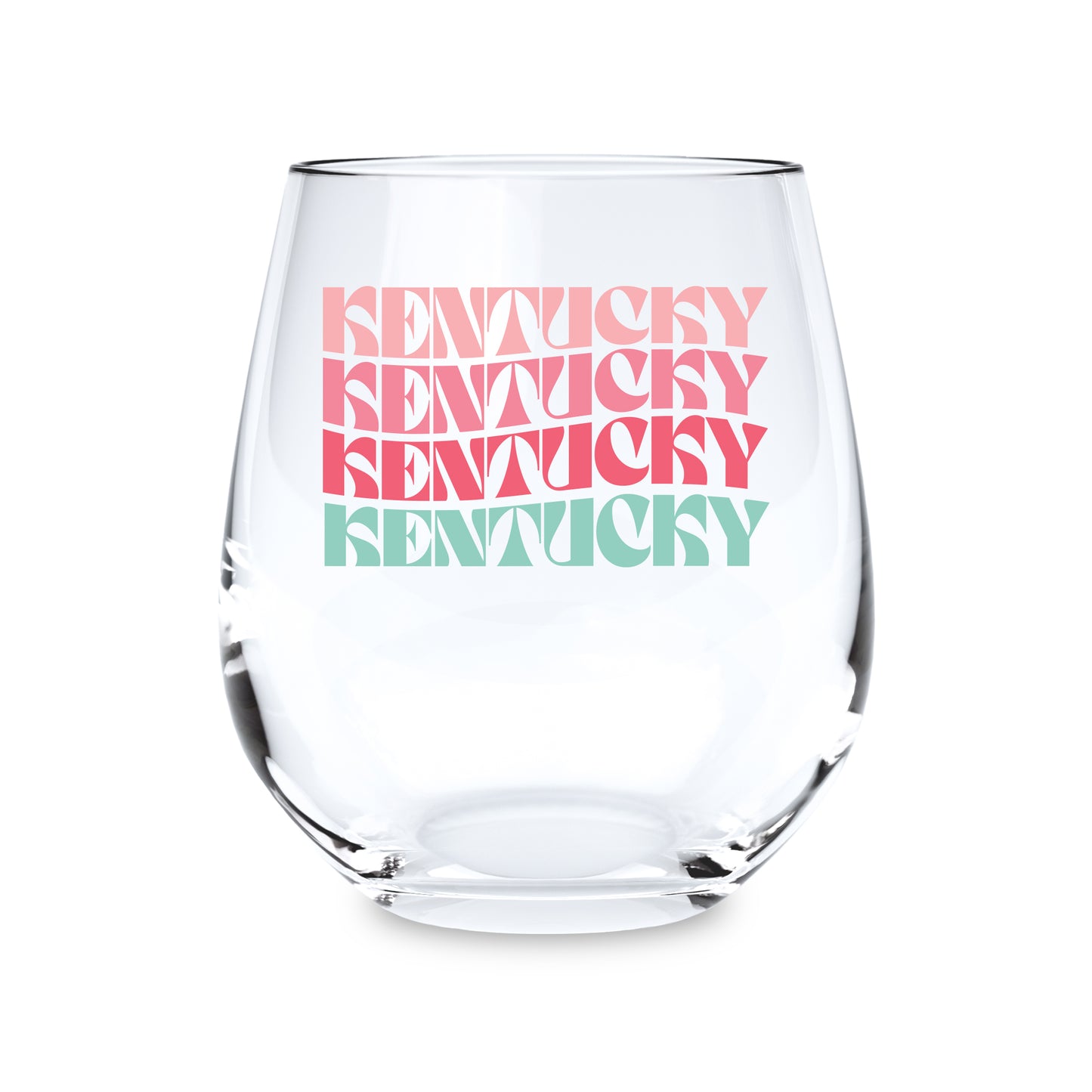 Stemless Wine Glass Retro Wave Kentucky