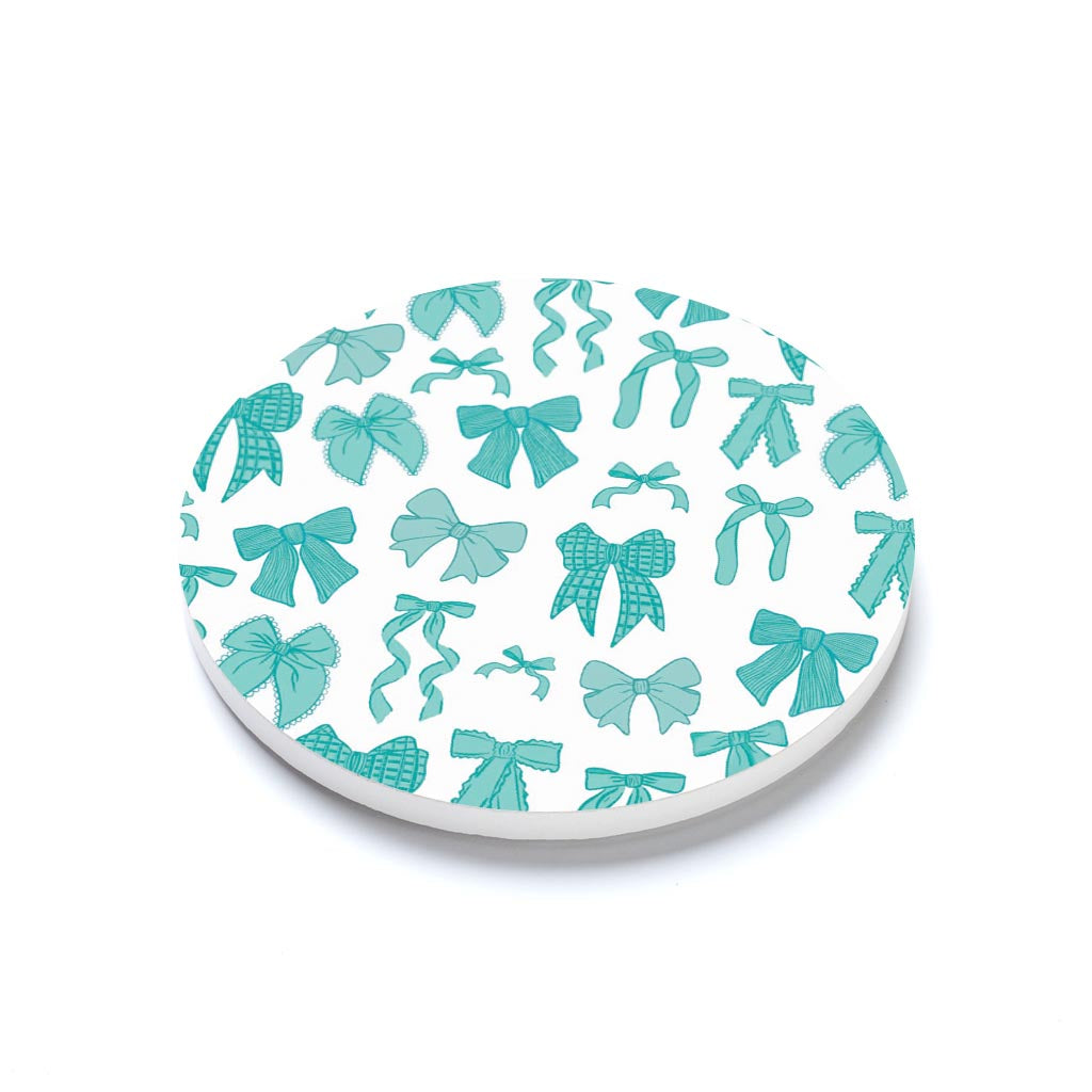 Preppy Bows Round Coaster | Preppy Bows