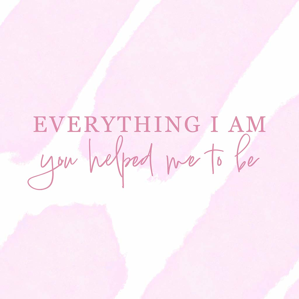 Ceramic Round Coaster-Everything I Am You Helped Me To Be -7