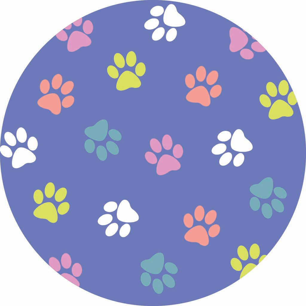 Car Coaster-Paw Pattern on Purple -7