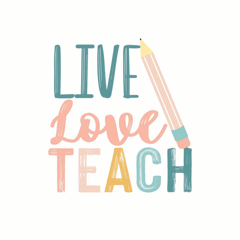 Ceramic Round Coaster-Live Love Teach -7