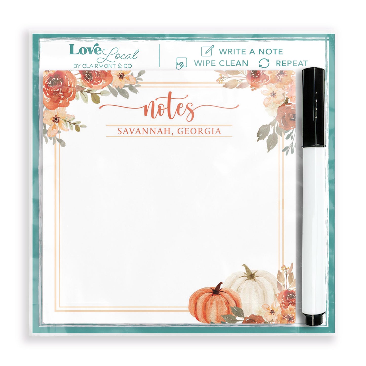 Love+Local 4x4 Dry Erase | Fall & Harvest Pumpkins