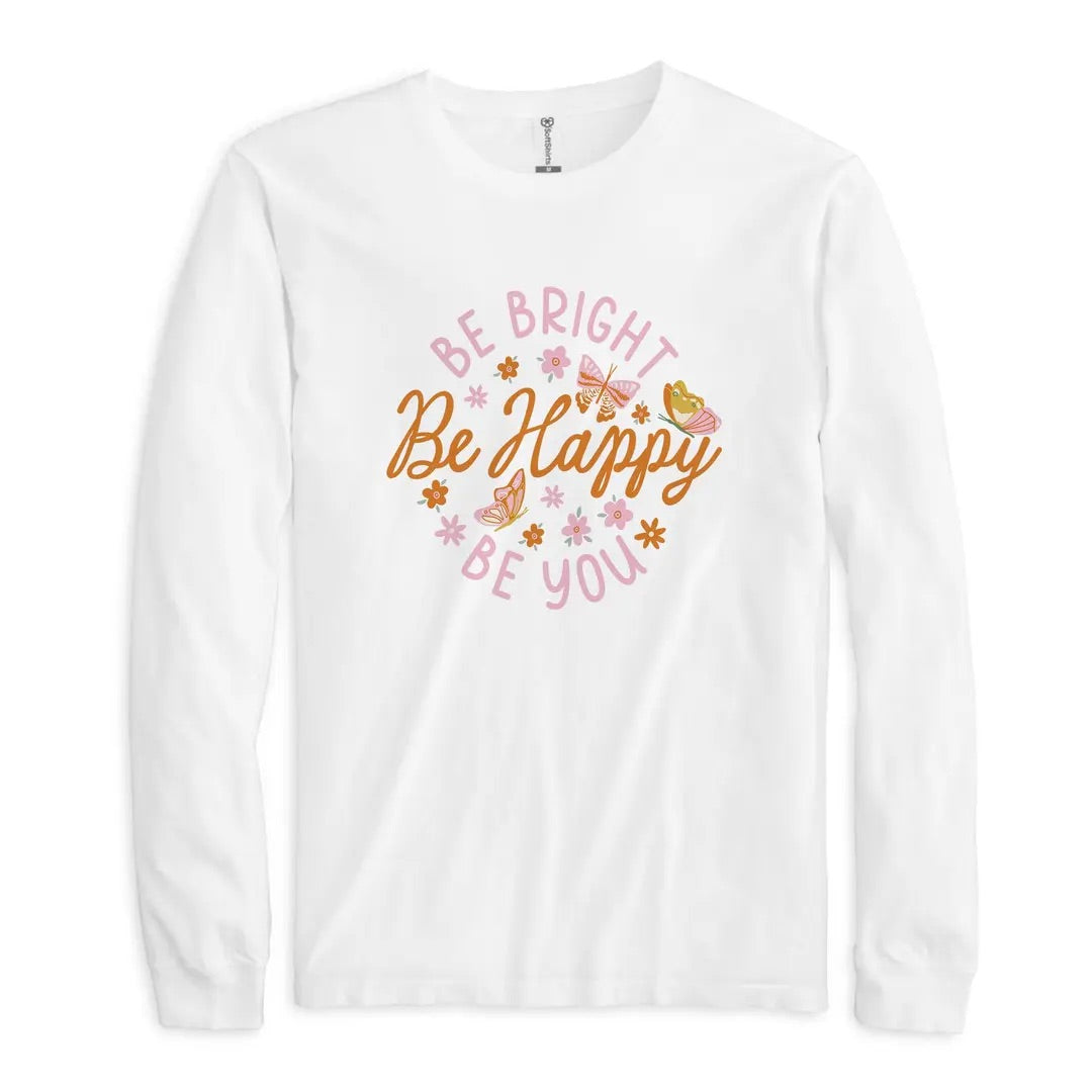 Long Sleeve Tee Pre Pack Spring Be Bright Be Happy