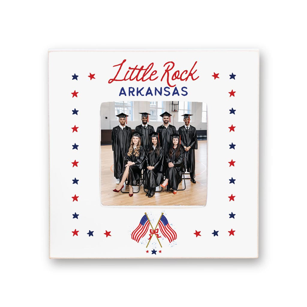Love+Local 4x4 Picture Frame | American Summer Stars & Flags