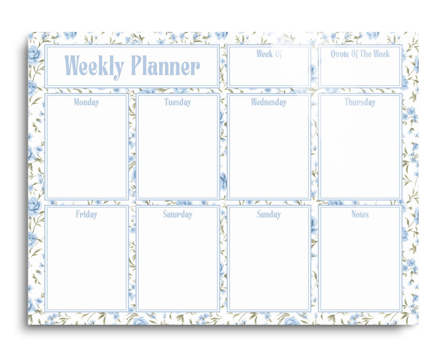 Chinoiserie Chic Weekly Planner Floral