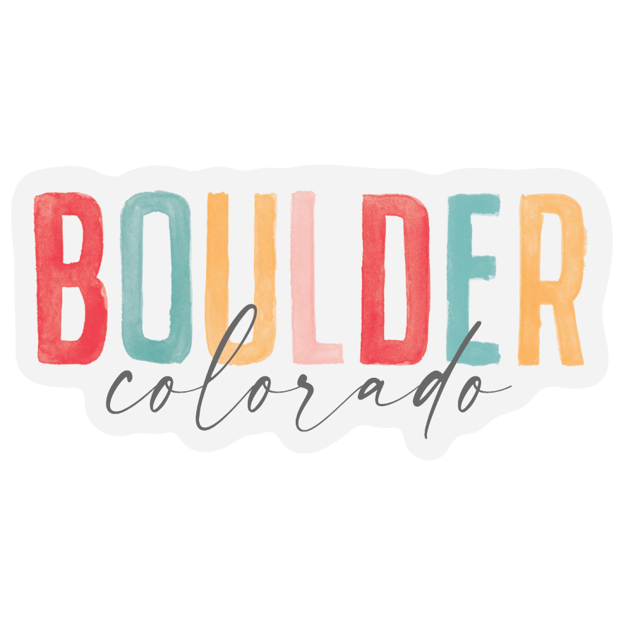 Boulder Colorado Vinyl Magnets Watercolor City