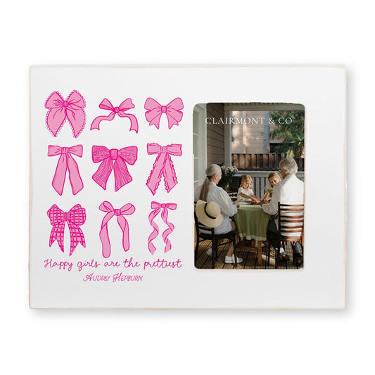 Preppy Bows 4x6 Picture Frame | Pink Preppy Bows