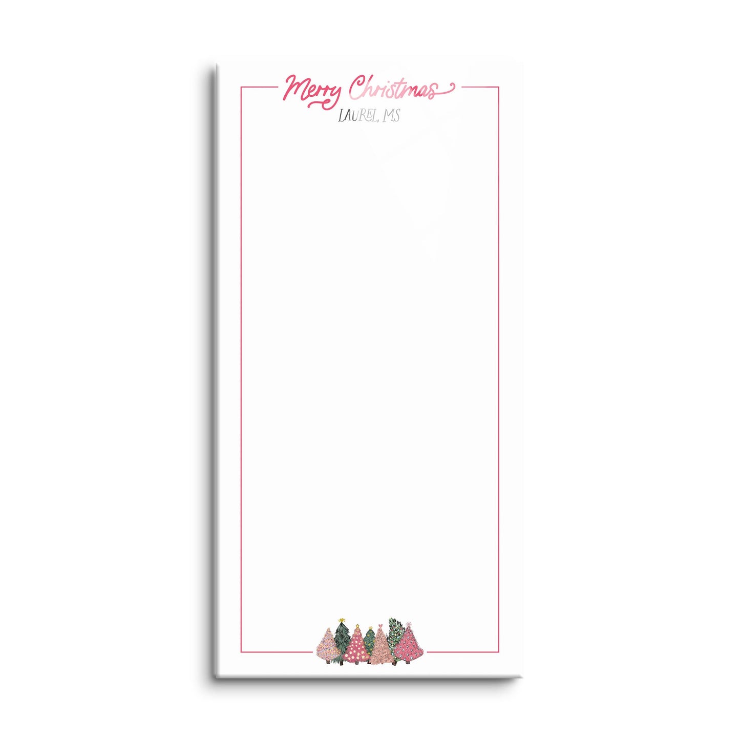 Love+Local 8x16 Dry Erase | Pink Christmas Trees