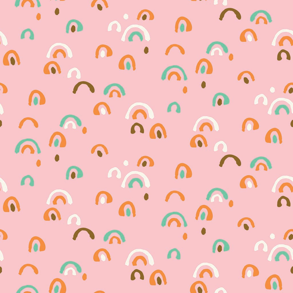 Car Coaster-Bright Whimsical Pink Pattern -7