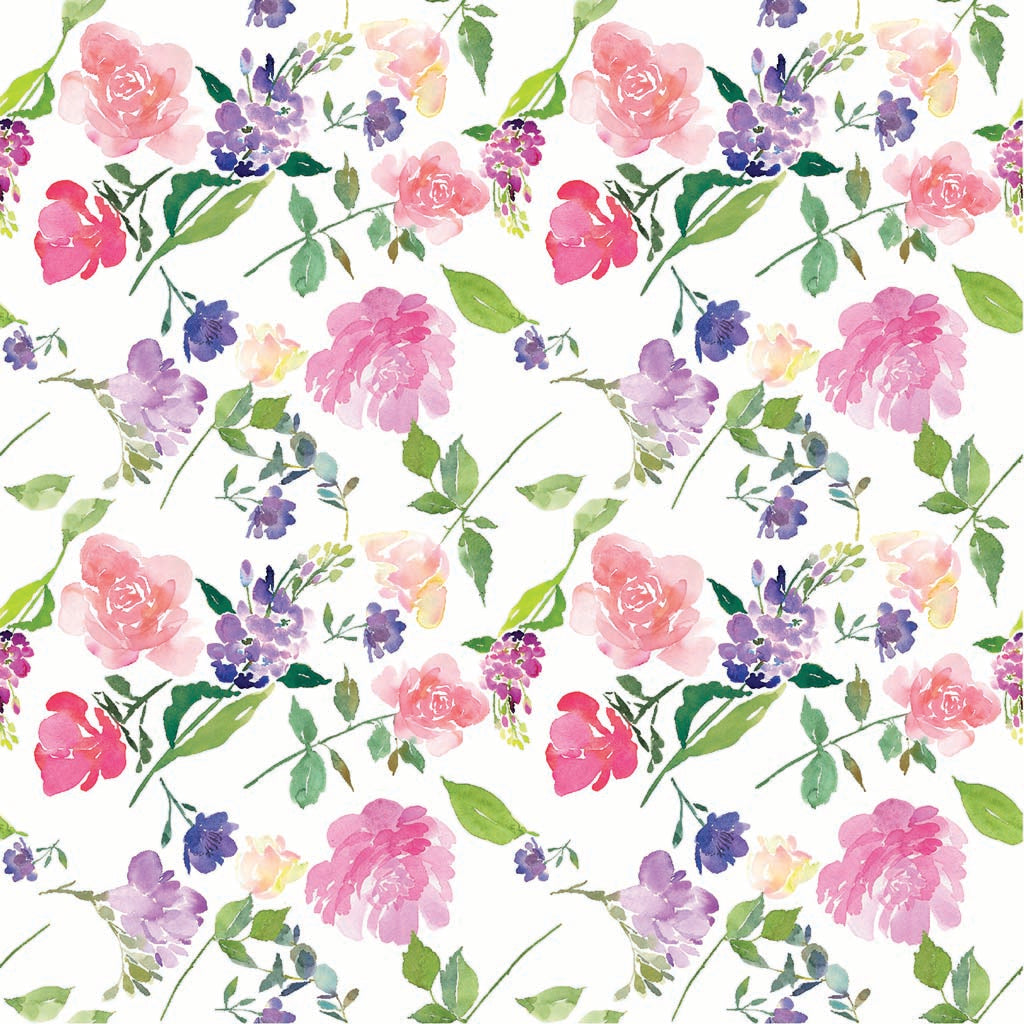 Car Coaster-Floral Watercolor Pattern 1 -7