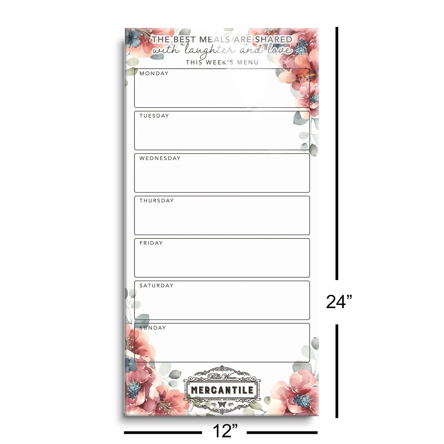 Floral Laughter and Love Mercantile | 12x24
