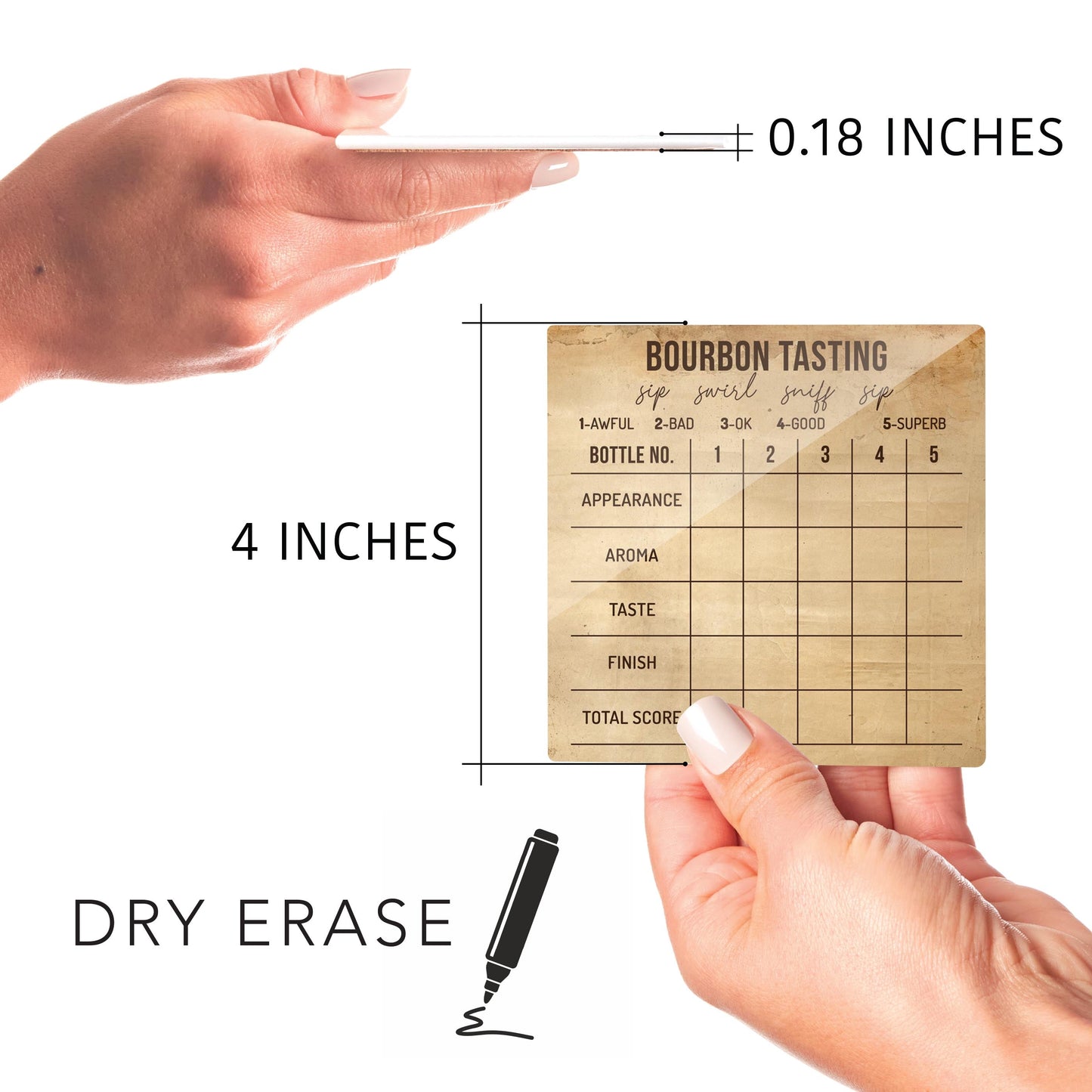 Bourbon Tasting Clear Reminder | 4x4