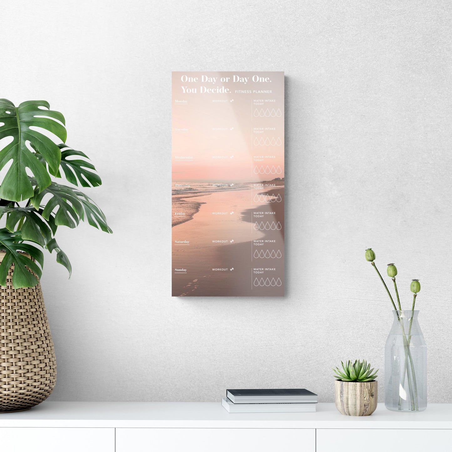 Neutral Sunset Beach Day One Fitness Tracker | 12x24