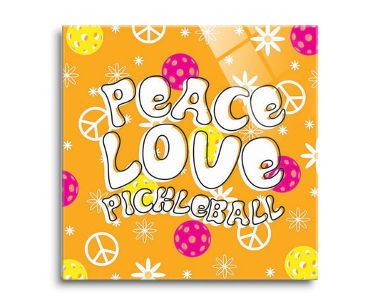 Neon Pickleball Peace Love Pickleball | 8x8